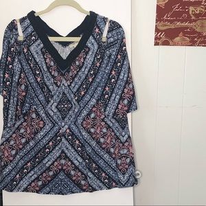 Style & Co cold shoulder top size XL